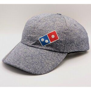 Domino's Pizza Cap Employee Hat Gray Adjustable Strap Back Reflective Adult